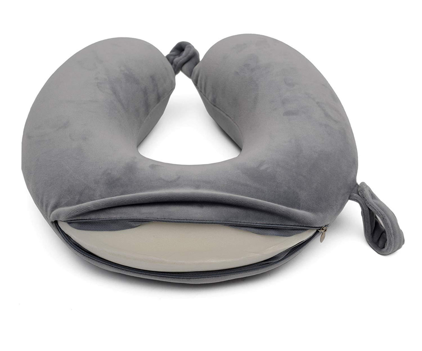 Travel Pillow - Memory Foam - Grey - BorderTribe