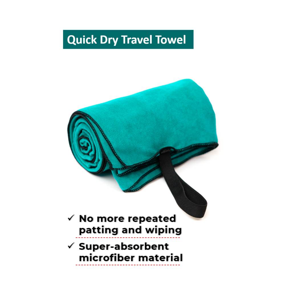 Travel Towel for Bath Large - New & Improved | Microfiber | Quick Dry & Super Absorbent